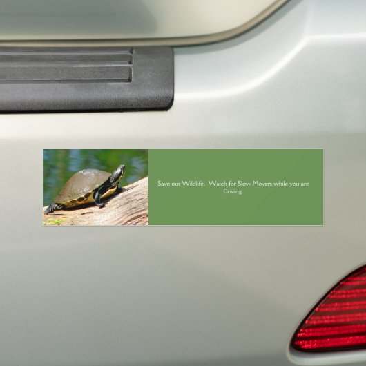 Bumper Sticker with Slow Moving Turtle Autoaufkleber (Auf Auto)