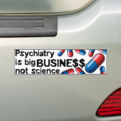 Bumperstick Wissenschaft des Psychiatrie-großen Autoaufkleber (Auf Auto)