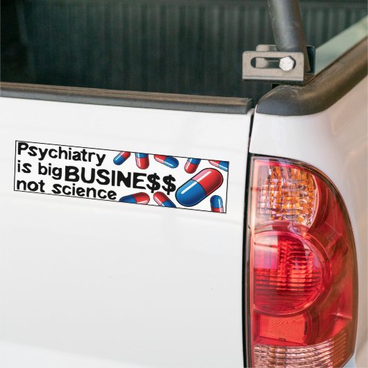 Bumperstick Wissenschaft des Psychiatrie-großen Autoaufkleber (Auf Lkw)