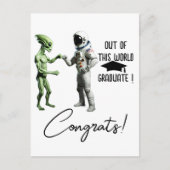 Bumping Fists Abschluss Card - World Out Glückwuns Postkarte (Vorderseite)