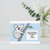 Bumpy Brains Koala Postkarte (Stehend Vorderseite)