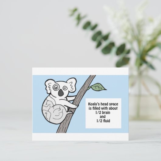 Bumpy Brains Koala Postkarte (Stehend Vorderseite)
