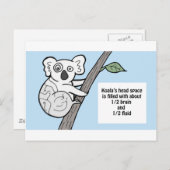 Bumpy Brains Koala Postkarte (Vorne/Hinten)