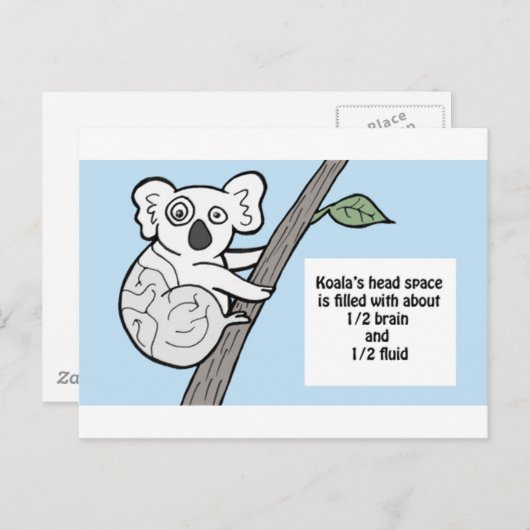 Bumpy Brains Koala Postkarte (Vorne/Hinten)