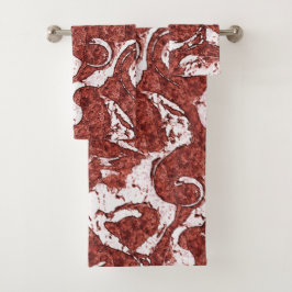 Bumpy felsigen Korallen und weiße Flecken Badhandtuch Set