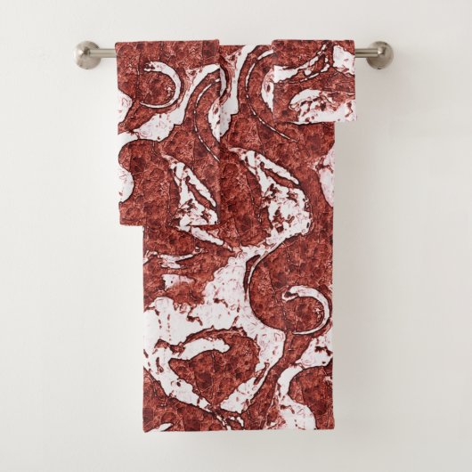 Bumpy felsigen Korallen und weiße Flecken Badhandtuch Set (Insitu)