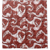 Bumpy felsigen Korallen und weiße Flecken Duschvorhang (Vorderseite)