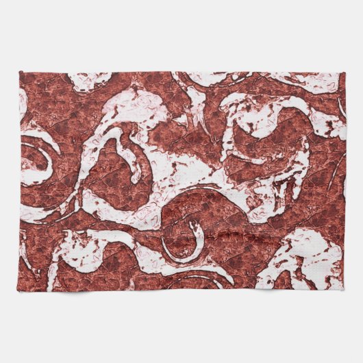 Bumpy felsigen Korallen und weiße Flecken Geschirrtuch (Horizontal)