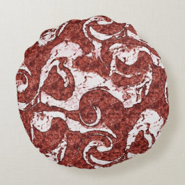 Bumpy felsigen Korallen und weiße Flecken Rundes Kissen