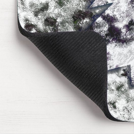 Bumpy schwammige Textur in grauweißem Kieferndesig Mousepad (Ecke)