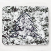 Bumpy schwammige Textur in grauweißem Kieferndesig Mousepad (Vorne)