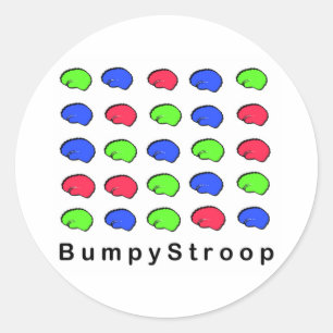 Bumpy Stroop Runder Aufkleber