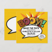 BUMS Datum Vormerken Lustige Retro-Comic- Pop-Art Save The Date (Vorne/Hinten)