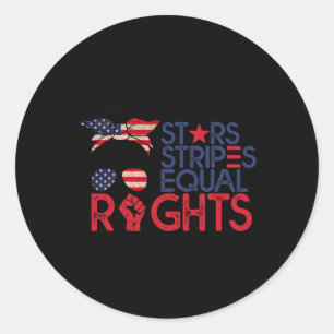 Bun American Flag Pro Choice Star Streifen Equal R Runder Aufkleber