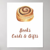Bun cinnamon Baby Dusche Karten und Geschenke Poster (Vorne)