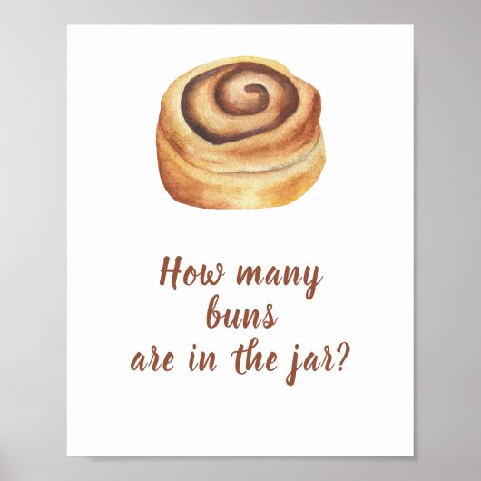 Bun cinnamon - Raten Sie mal, wie viele Brunnen Poster (Vorne)