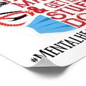 Bun-Face-Maske "Getüff Mental Health Worker" Poster (Ecke)