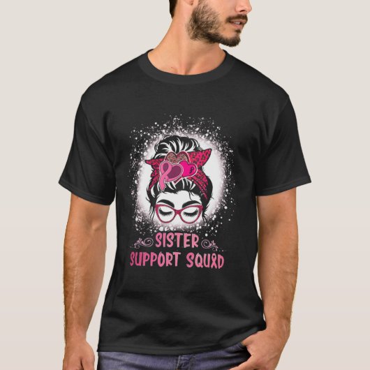 Bun Gl Sister Support Squad Brustkrebs-Auszeichnun T-Shirt (Vorderseite)