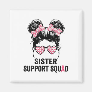 Bun Gl Sister Support Squad Brustkrebsbewusstsein Magnet