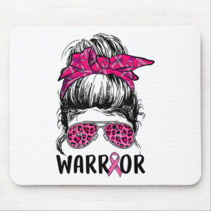 Bun Gles tragen rosa Krieger Brustkrebs Bewusstsei Mousepad