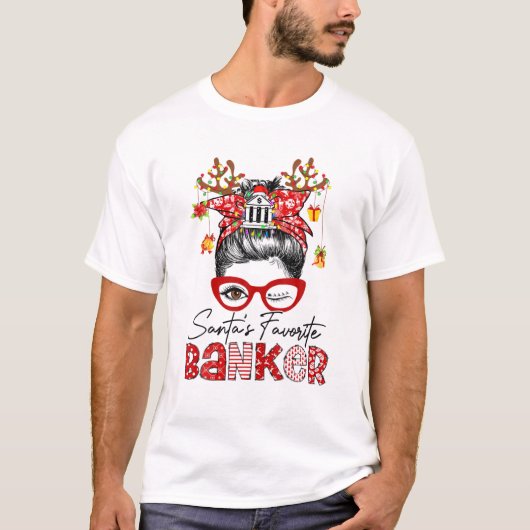 Bun Hair Christmas Tree T-Shirt (Vorderseite)