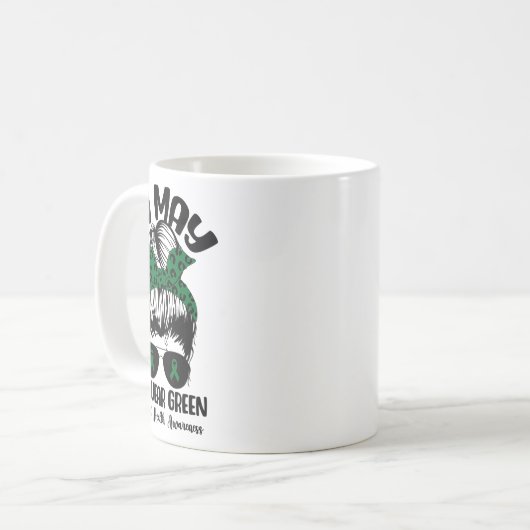 Bun im Mai tragen wir ein grünes Bewusstsein für p Kaffeetasse (Vorderseite Links)