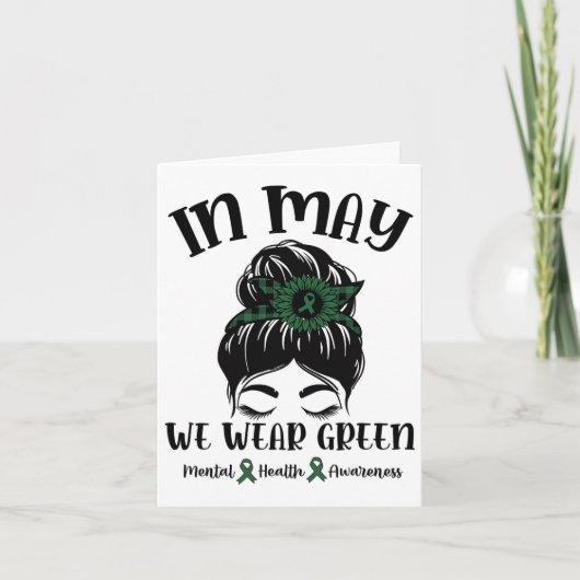 Bun im Mai tragen wir ein grünes Bewusstsein für p Karte (Vorderseite)
