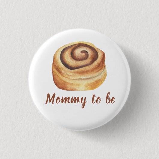 Bun im Ofen Baby Shower - werdende Mutter Button (Vorderseite)