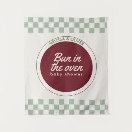 Bun im Ofen Begrüßungsschild Wandteppich