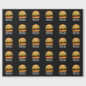 Bun in a Million Funny Burger Pun Dark BG Geschenkpapier (Flach)