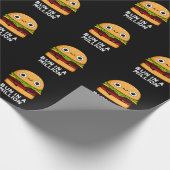 Bun in a Million Funny Burger Pun Dark BG Geschenkpapier (Ecke)