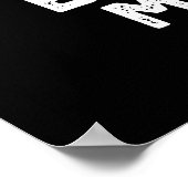 Bun in a Million Funny Burger Pun Dark BG Poster (Ecke)