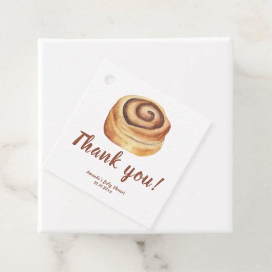 Bun in den Backofen Baby Dusche Danke Geschenkanhänger (Beispiel)