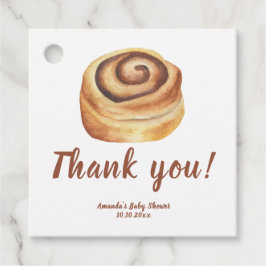 Bun in den Backofen Baby Dusche Danke Geschenkanhänger