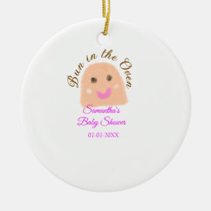 Bun in der ofenbeige duftende Babydusche rosa Br Keramik Ornament