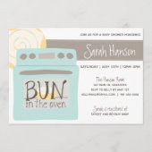Bun in der Oven Baby Dusche Einladung (Vorderseite)