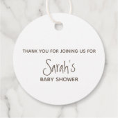 Bun in der Oven Baby Dusche Geschenkanhänger (Rückseite)