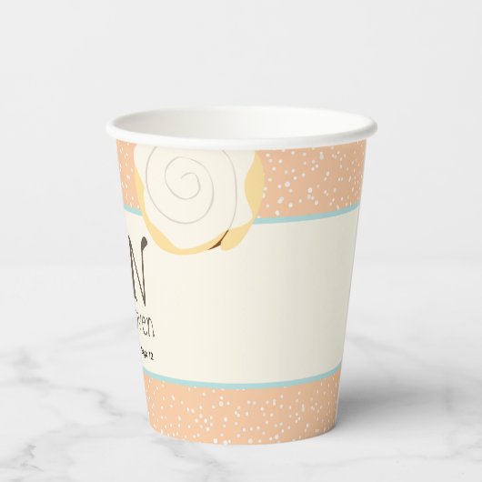 Bun in der Oven Baby Dusche Pappbecher (Rückseite)