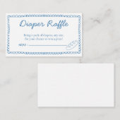 Bun in der Oven Diaper Raffle Baby Dusche Begleitkarte (Vorne/Hinten)