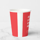 Bun in der Oven modernen Minimal Red Baby Dusche Pappbecher (Rechts)