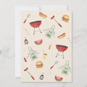 Bun in Oven Baby Shower BabyQ Einladung (Rückseite)