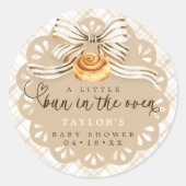 Bun in Oven Baby Shower Favor Sticker Neutral (Vorderseite)