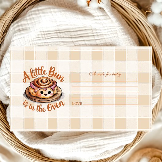 Bun in Oven Baby Shower Note for Baby Begleitkarte