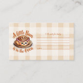 Bun in Oven Baby Shower Note for Baby Begleitkarte (Vorderseite)