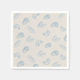 Bun in Oven Baby Shower Rustic Brot Napkins Serviette