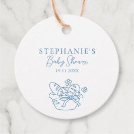 Bun in Oven Baby Shower Rustic Geschenkanhänger