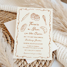 Bun in Oven Bäckerei Brot Baby Dusche