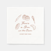 Bun in Oven Bäckerei Brot Baby Dusche Serviette (Vorderseite)