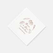 Bun in Oven Bäckerei Brot Baby Dusche Serviette (Ecke)