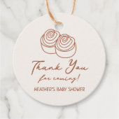 Bun in Oven Bakery Baby Shower Vielen Dank Geschenkanhänger (Vorderseite)